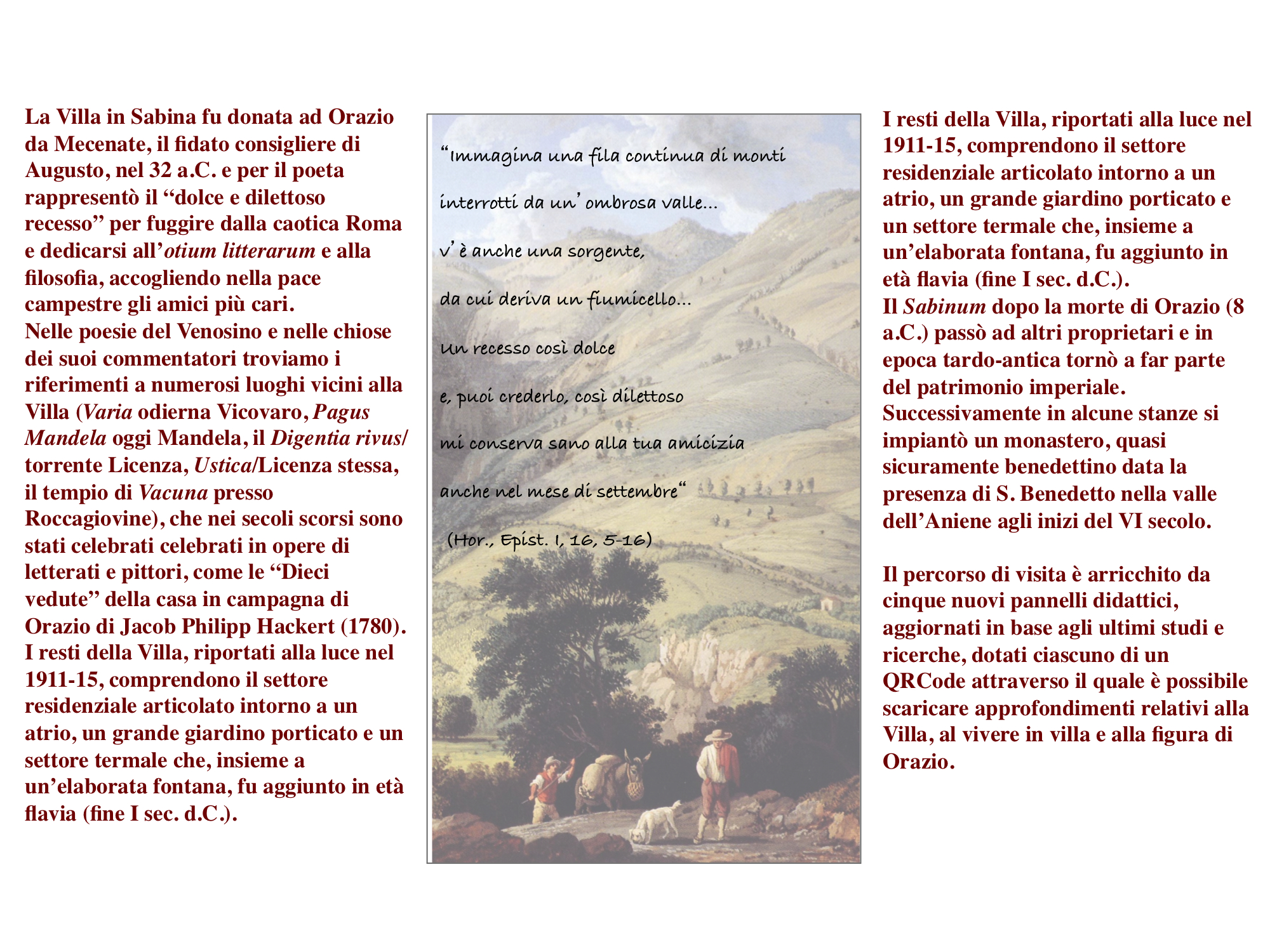 Un gioiello tra i monti. La Villa di Orazio a Licenza